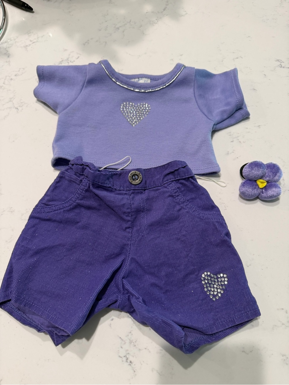 Build a bear Y2K purple outfit with hair bow